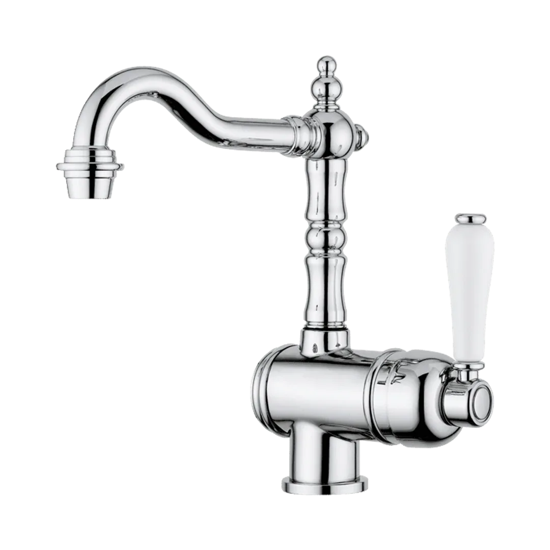 Abey Armando Vicario Provincial Single Lever Basin Mixer Chrome - Burdens Plumbing