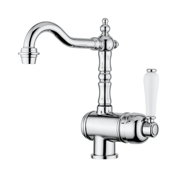 Abey Armando Vicario Provincial Single Lever Basin Mixer Chrome - Burdens Plumbing