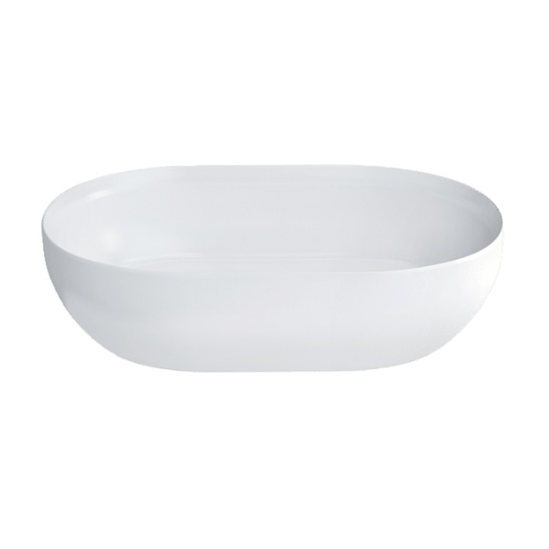 Abey Clearstone Byron Basin With Plug And Waste Matte White 26313P