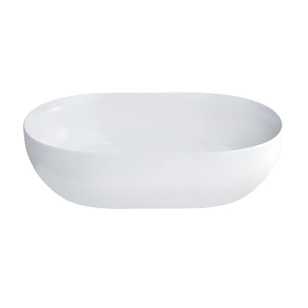 Abey Clearstone Byron Basin With Plug And Waste Matte White 26313P - Burdens Plumbing