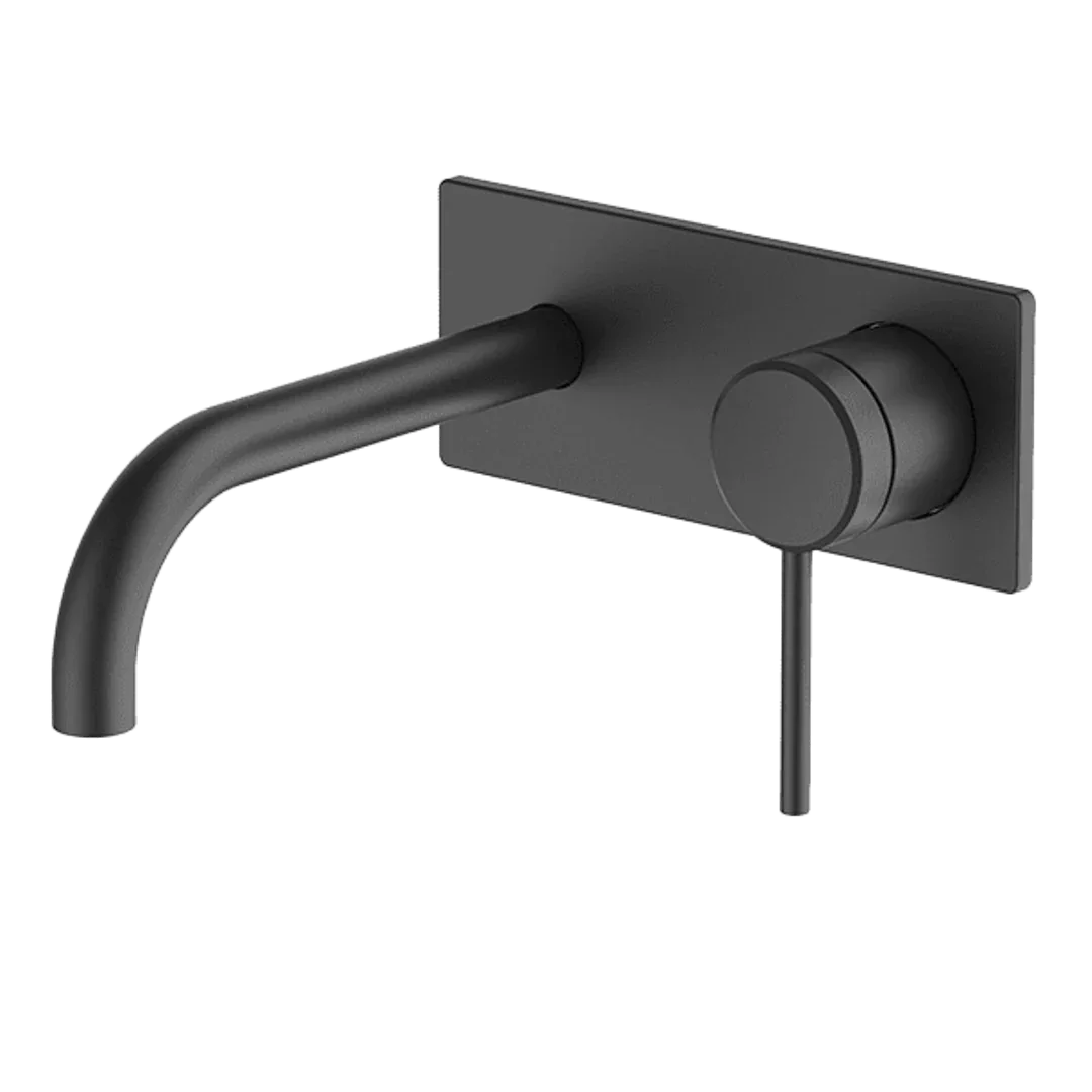 Abey Poco Wall Set 165mm Black 6B-Ws165-B - Burdens Plumbing