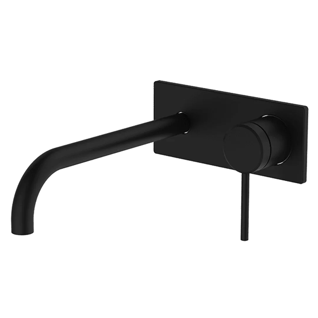Abey Poco Wall Set 220mm Black 6B-Ws220-B - Burdens Plumbing
