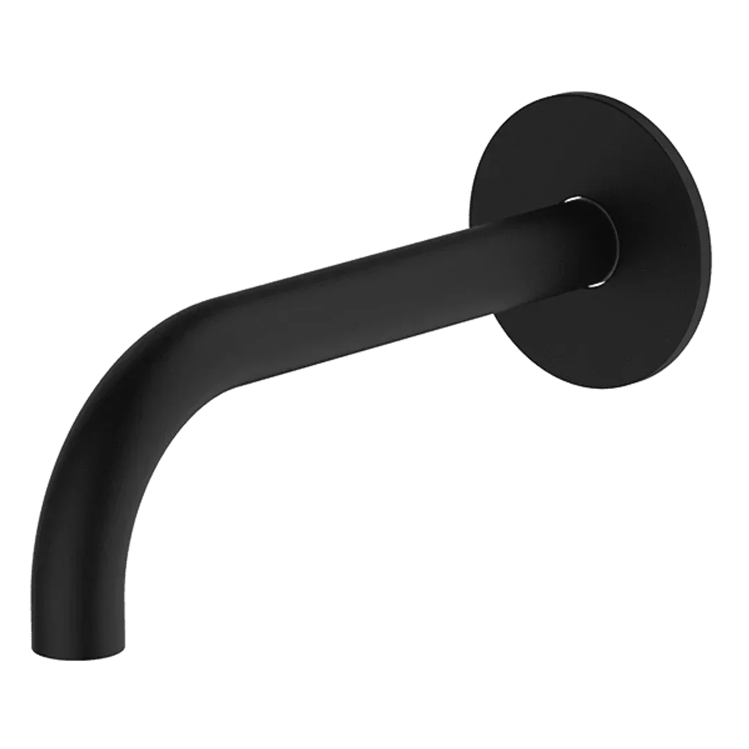 Abey Poco Curved 165mm Basin Spout Black 6S-C165-B - Burdens Plumbing