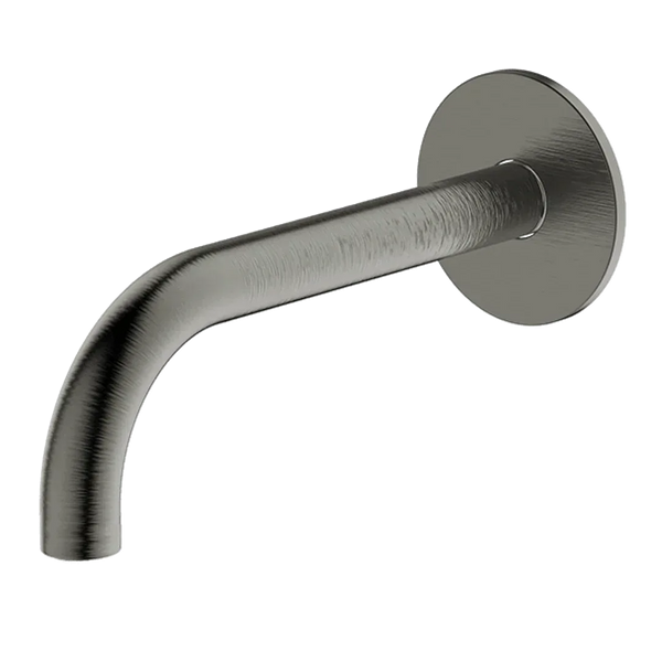 Abey Poco Curved 165mm Basin Spout Gun Metal 6S-C165-Gm - Burdens Plumbing