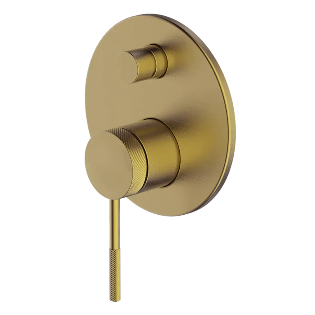 Abey Poco Divertor Mixer External Brushed Brass 6Shd-Ext-Bb - Burdens Plumbing