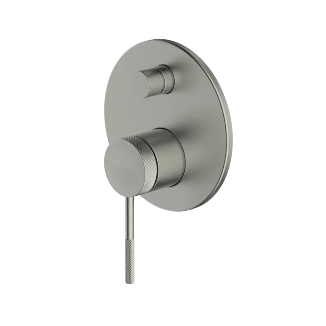 Abey Poco Divertor Mixer External Brushed Nickel 6Shd-Ext-Bn - Burdens Plumbing