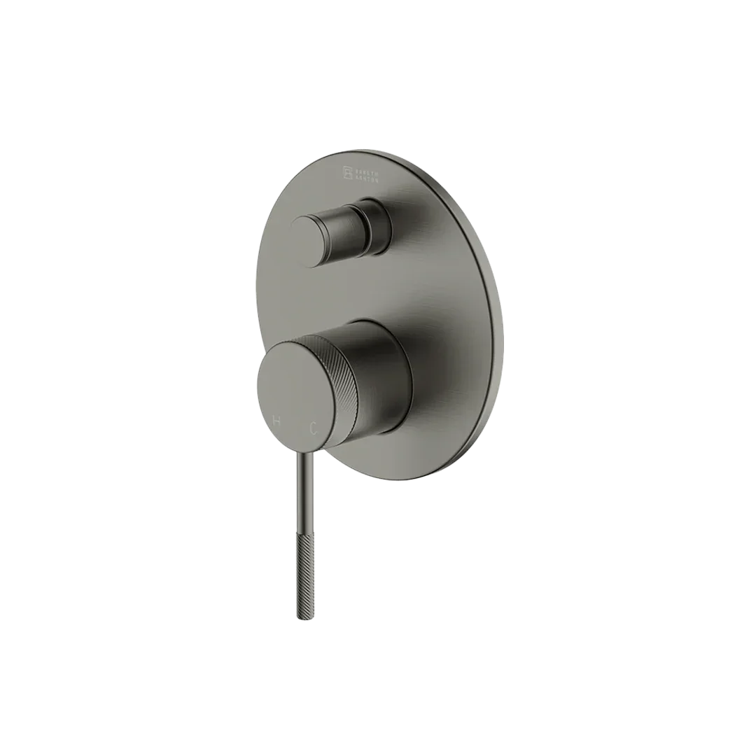 Abey Poco Divertor Mixer External Gun Metal 6Shd-Ext-Gm - Burdens Plumbing