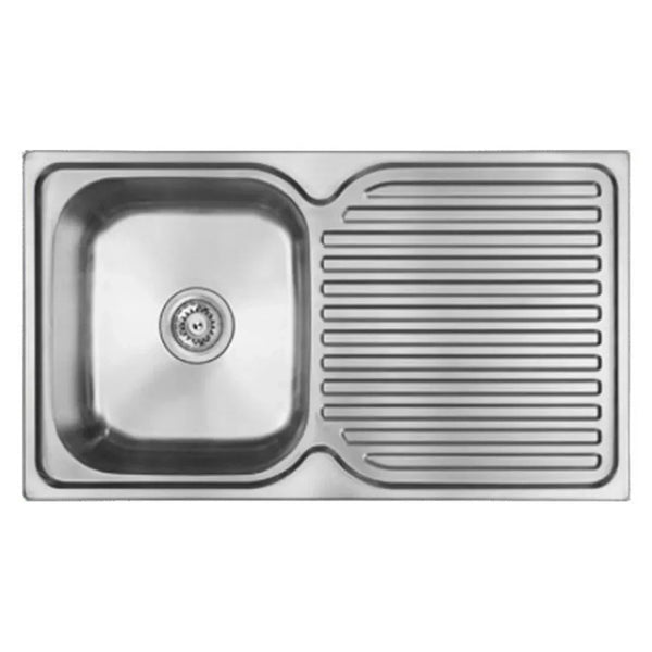 Abey Entry Single Right Bowl Sink 840mm X 480mm En100R - Burdens Plumbing