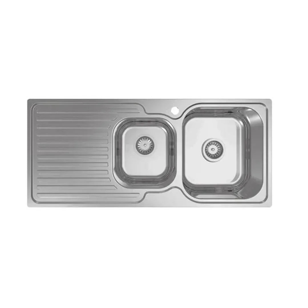 Abey Entry 1 & 3/4 Right Bowl Sink 1080mm X 480mm En175R - Burdens Plumbing