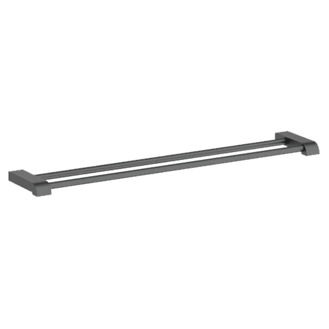 Abey Gareth Ashton Park Avenue 760mm Double Towel Rail Gun Metal Ldtr-Gm - Burdens Plumbing