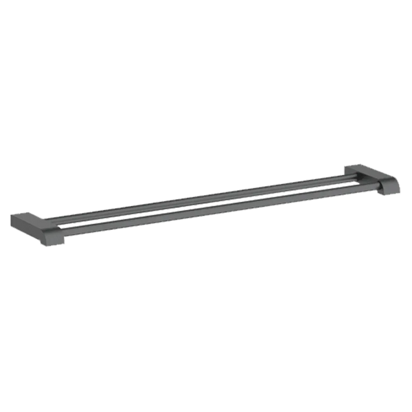 Abey Gareth Ashton Park Avenue 760mm Double Towel Rail Gun Metal Ldtr-Gm - Burdens Plumbing