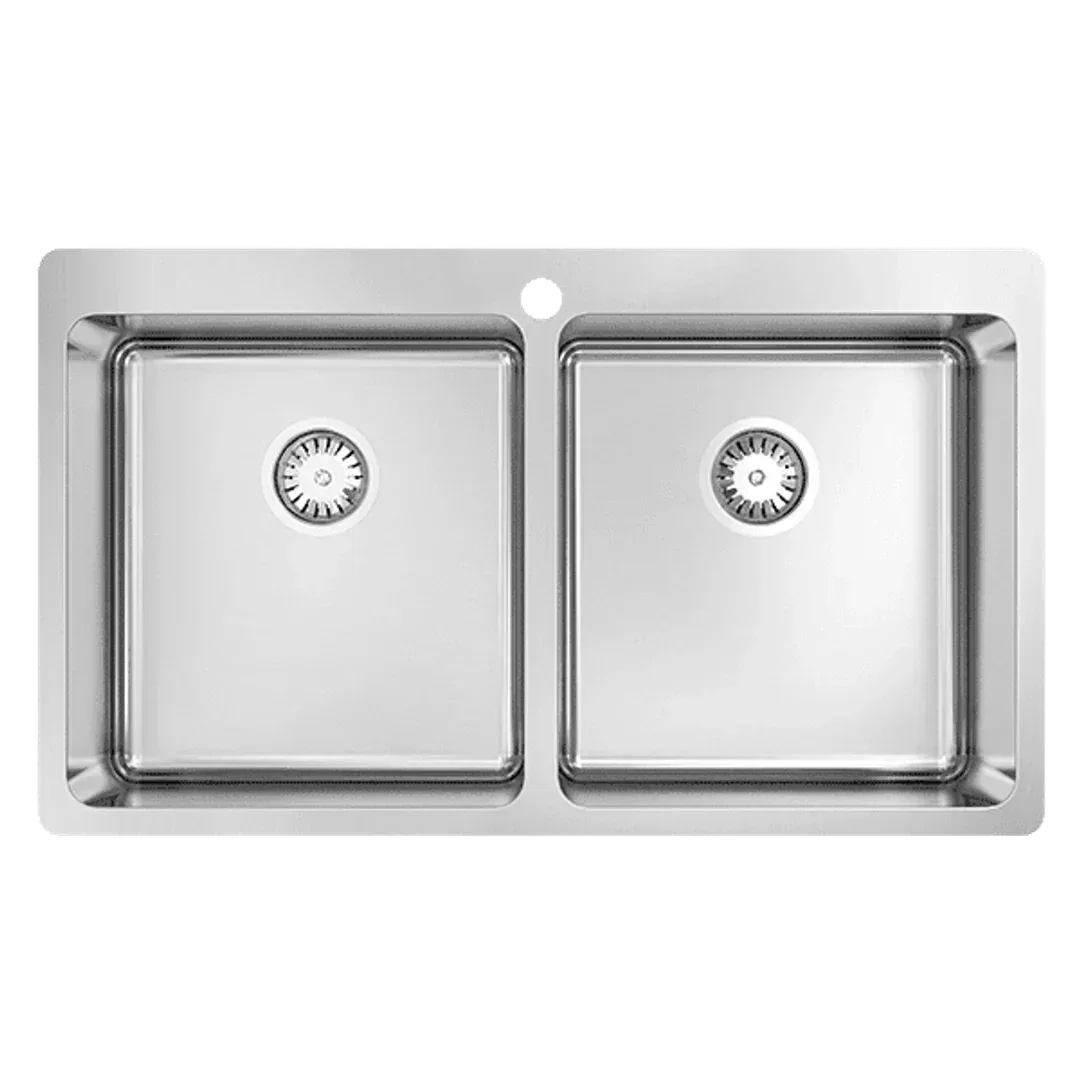 Abey Laundry Double Bowl With Dual Overflow - R25 - Burdens Plumbing