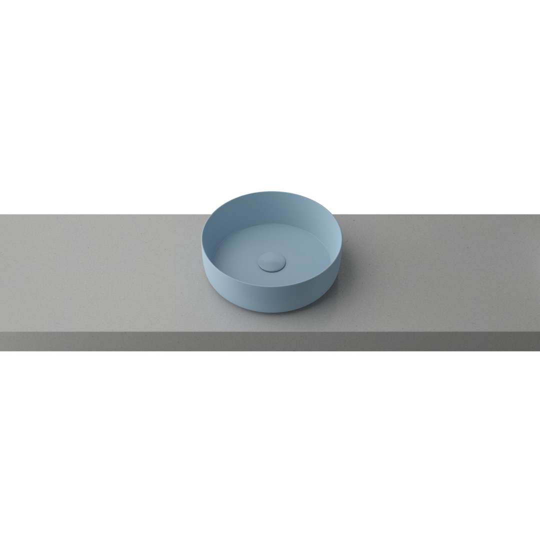 Timberline Allure Above Counter Ceramic Basin Matte Blue