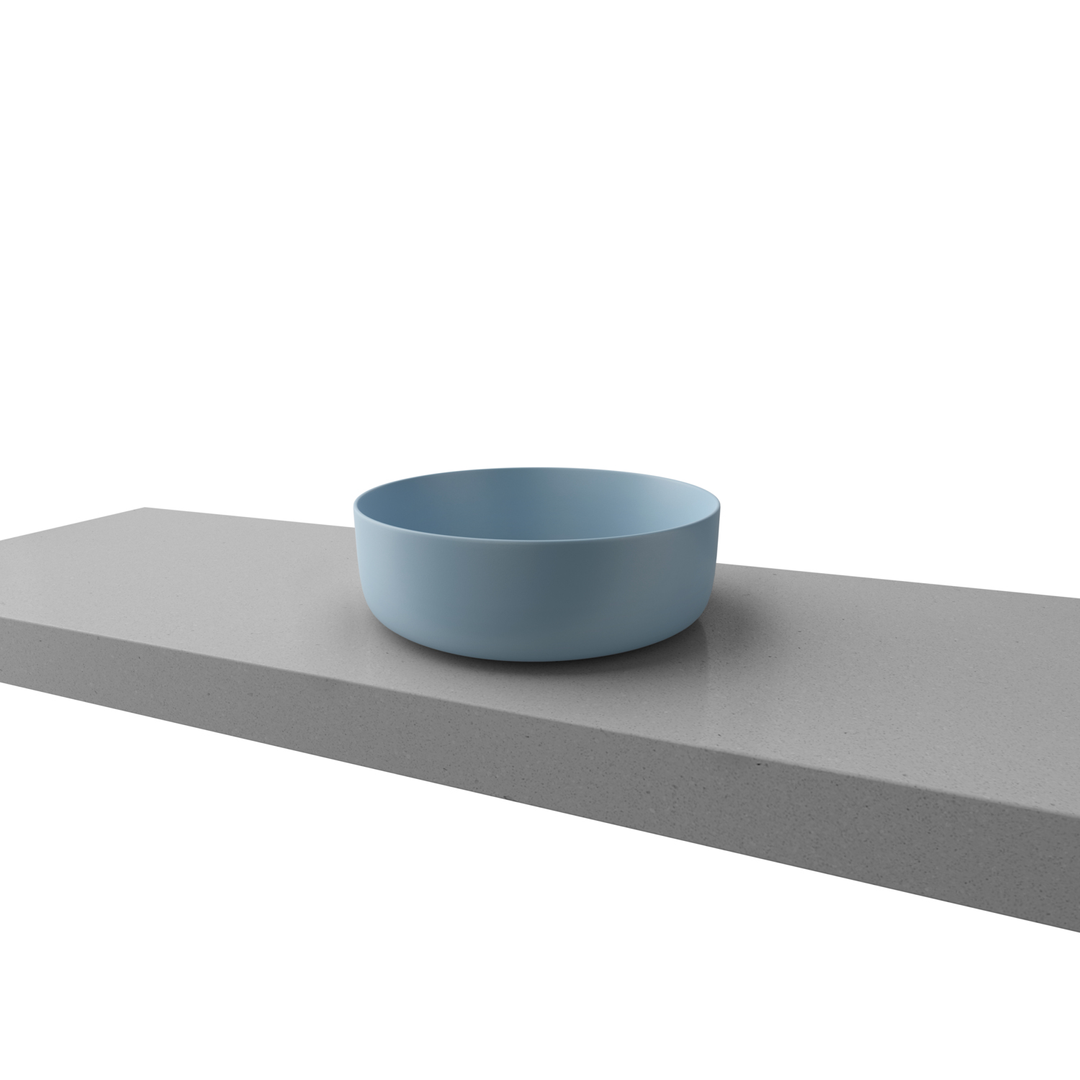 Timberline Allure Above Counter Ceramic Basin Matte Blue