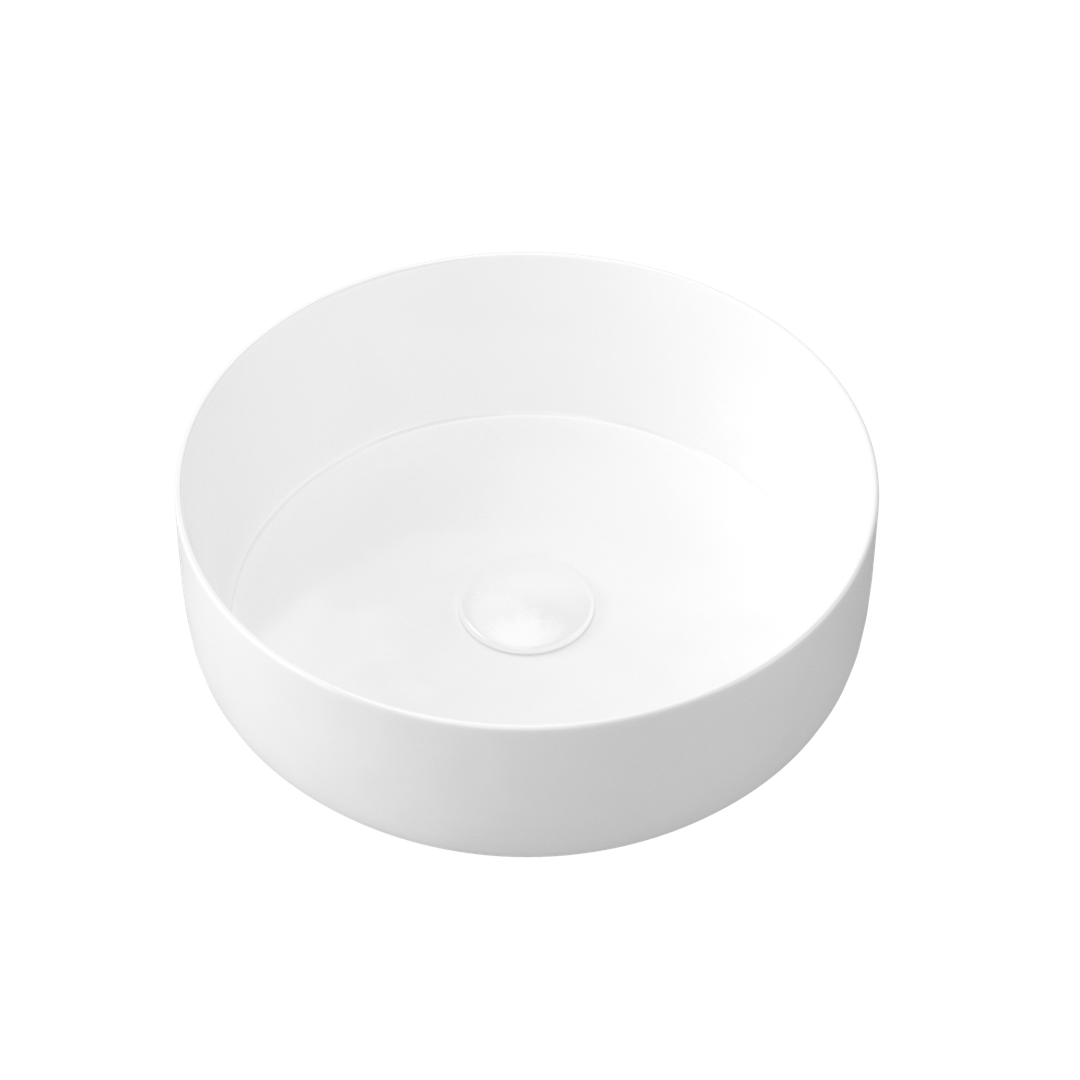 Timberline Allure Above Counter Ceramic Basin Gloss White