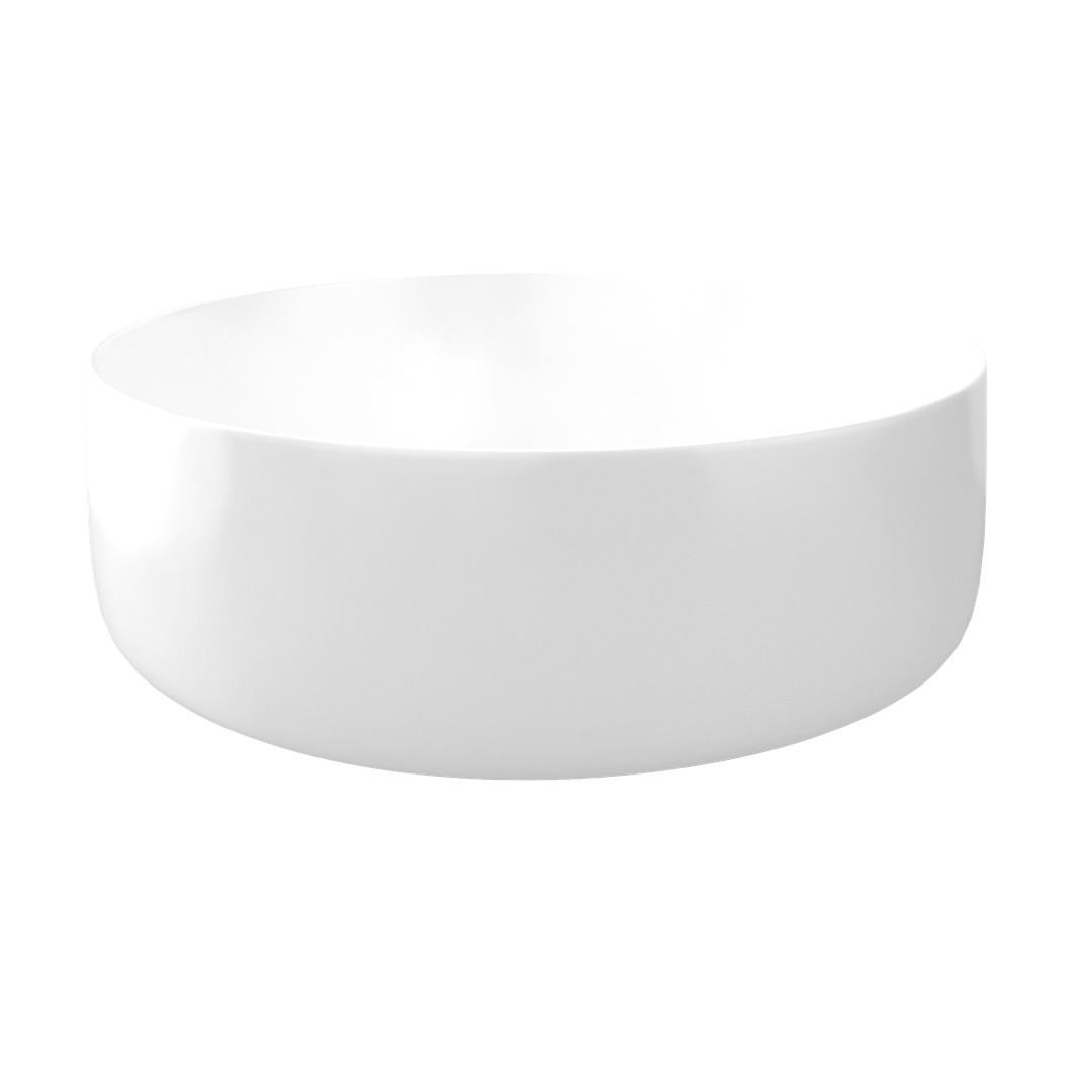 Timberline Allure Above Counter Ceramic Basin Gloss White