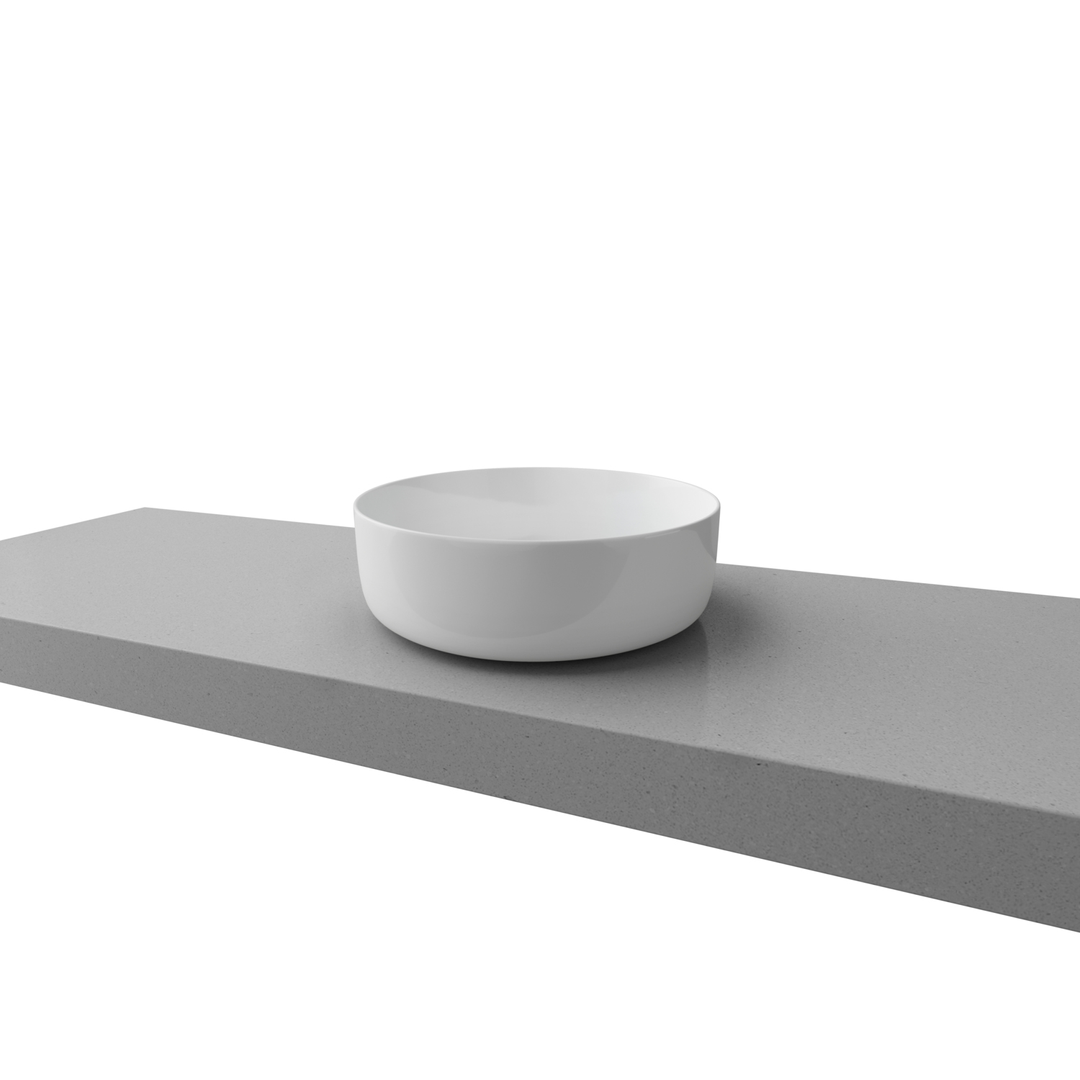 Timberline Allure Above Counter Ceramic Basin Gloss White