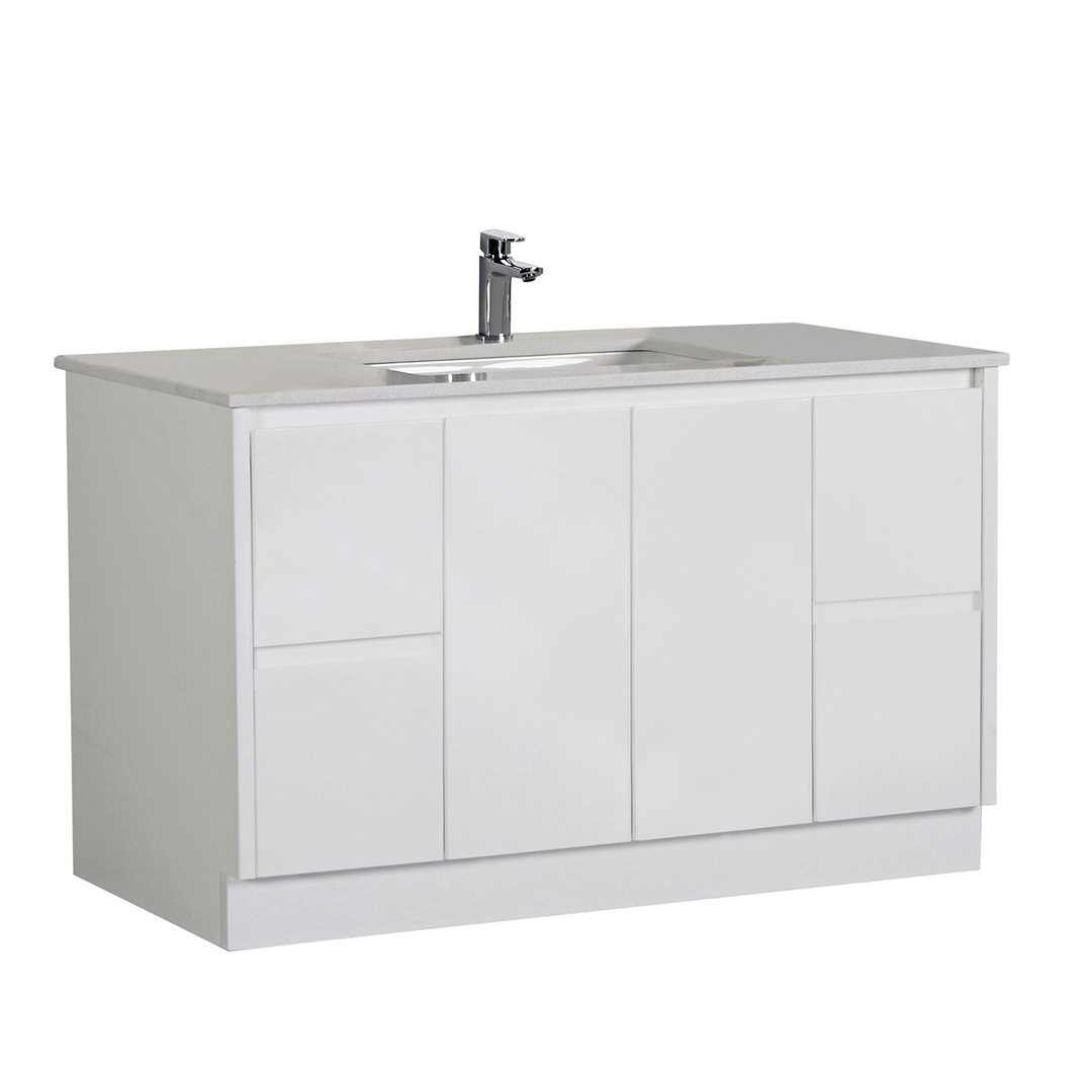 Aulic Alice Finger Pull Cabinet 1200 With Cato Flat Stone Top