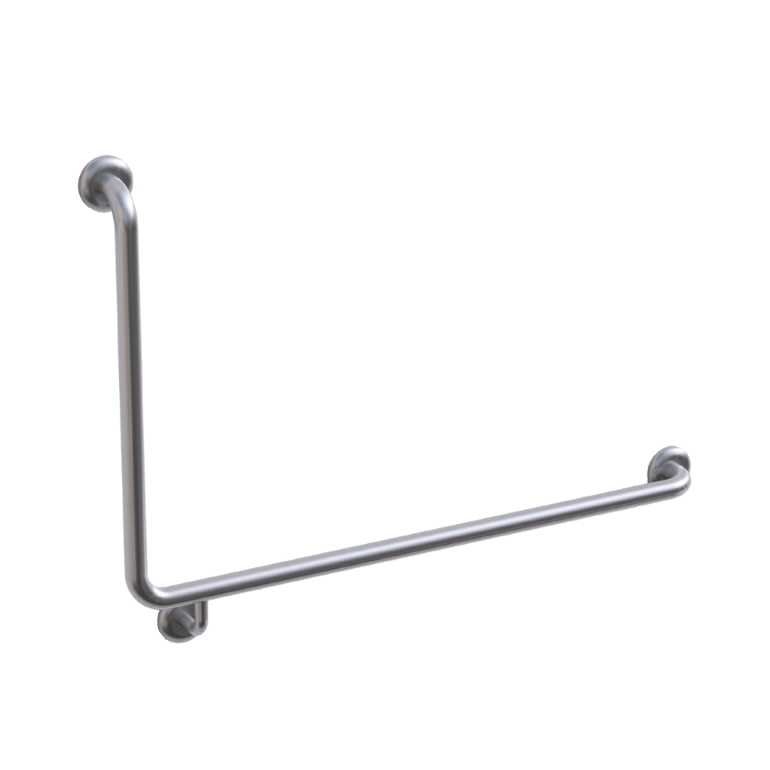 Linsol Amore Grab Rail 90 Degree 950 X 600Mm Right Hand Brushed Nickel