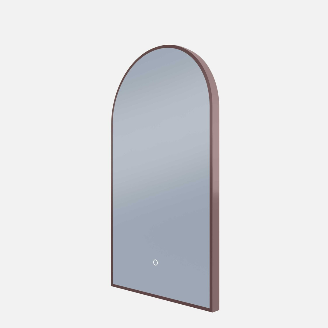 Remer A-Series Arch Backlit Mirror With Demister Cuban Bronze Frame