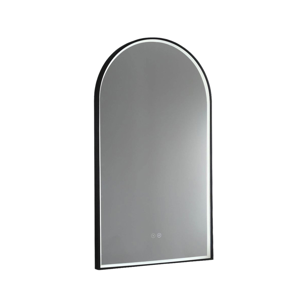 Remer Arch 500D Led Mirror Manhattan Black Frame With Mirage Magnifier