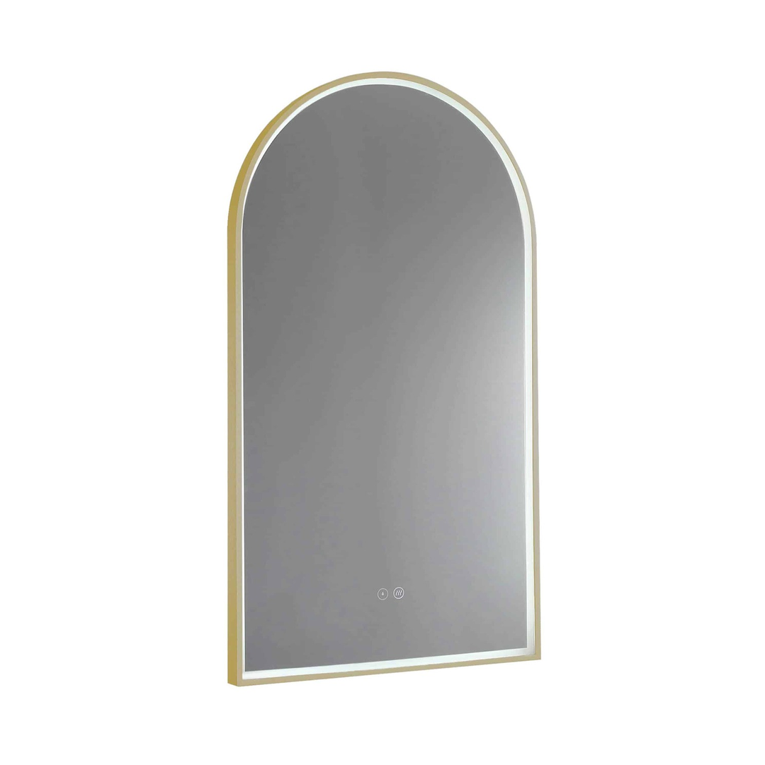 Remer Arch 500D Led Mirror With Nordic Gold Frame