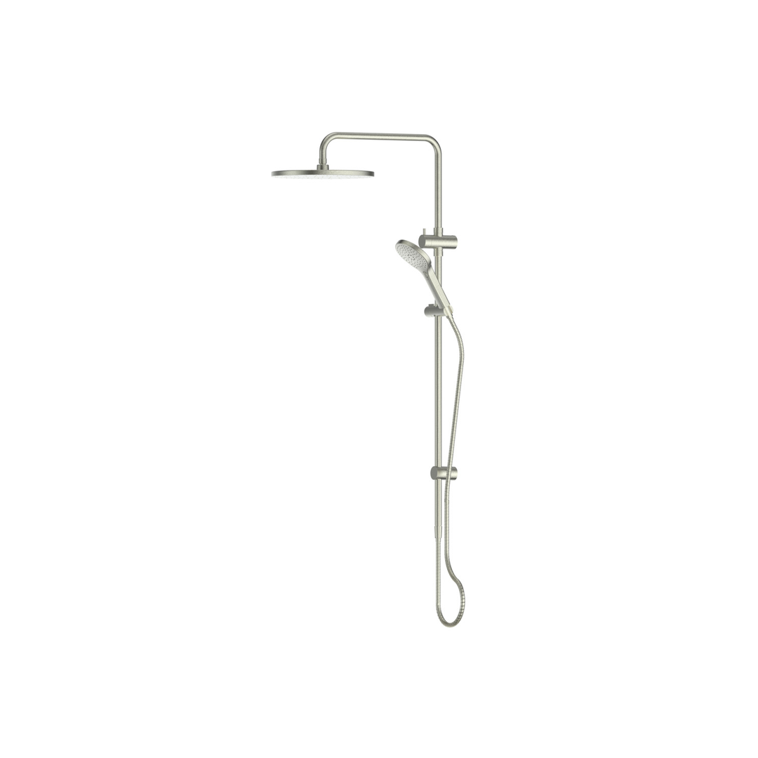 Greens Ashmore Bubblejet Twin Rail Shower Pvd Brushed Nickel