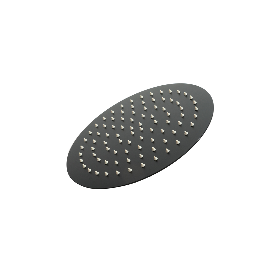 Aspire Within 250Mm Ss Round Shower Head Matte Black