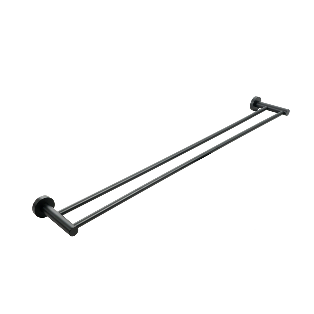 Aspire Within 750Mm Double Towel Rail Matte Black