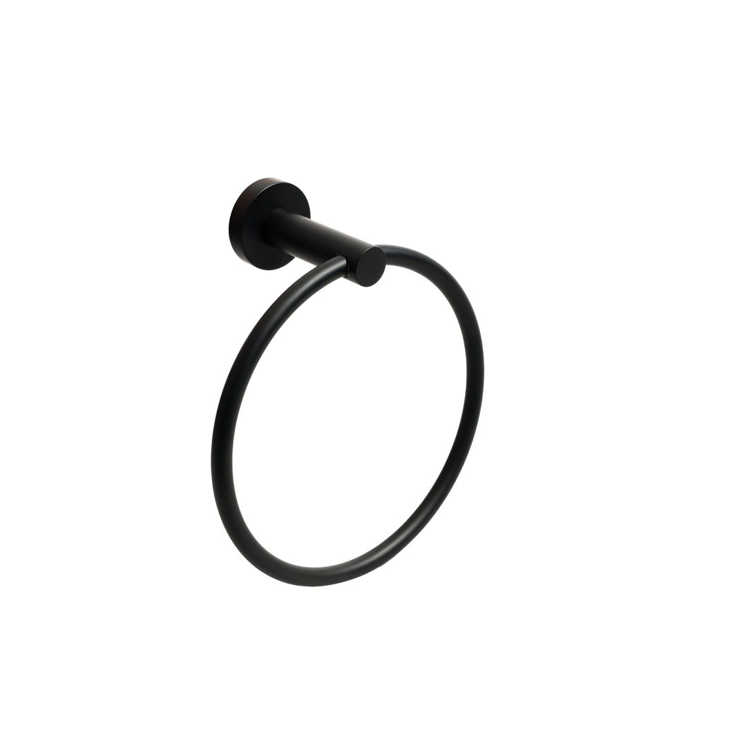 Aspire Within Towel Ring Matte Black