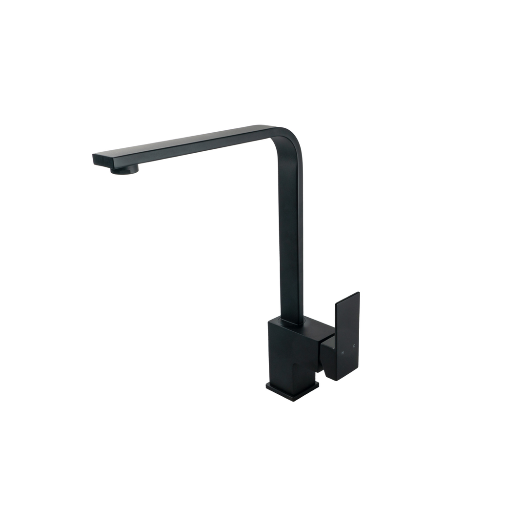 Aspire Midnight Sink Mixer Swivel Matte Black