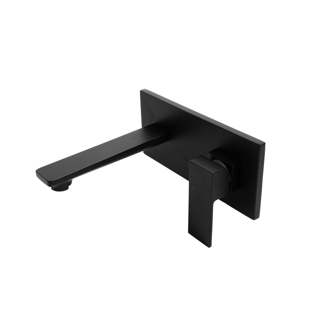 Aspire Midnight Wall Mixer W/T Spout Matte Black