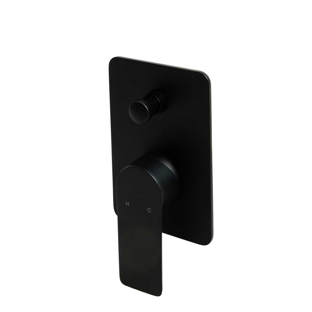 Aspire Midnight Wall Mixer-Diverter Matte Black