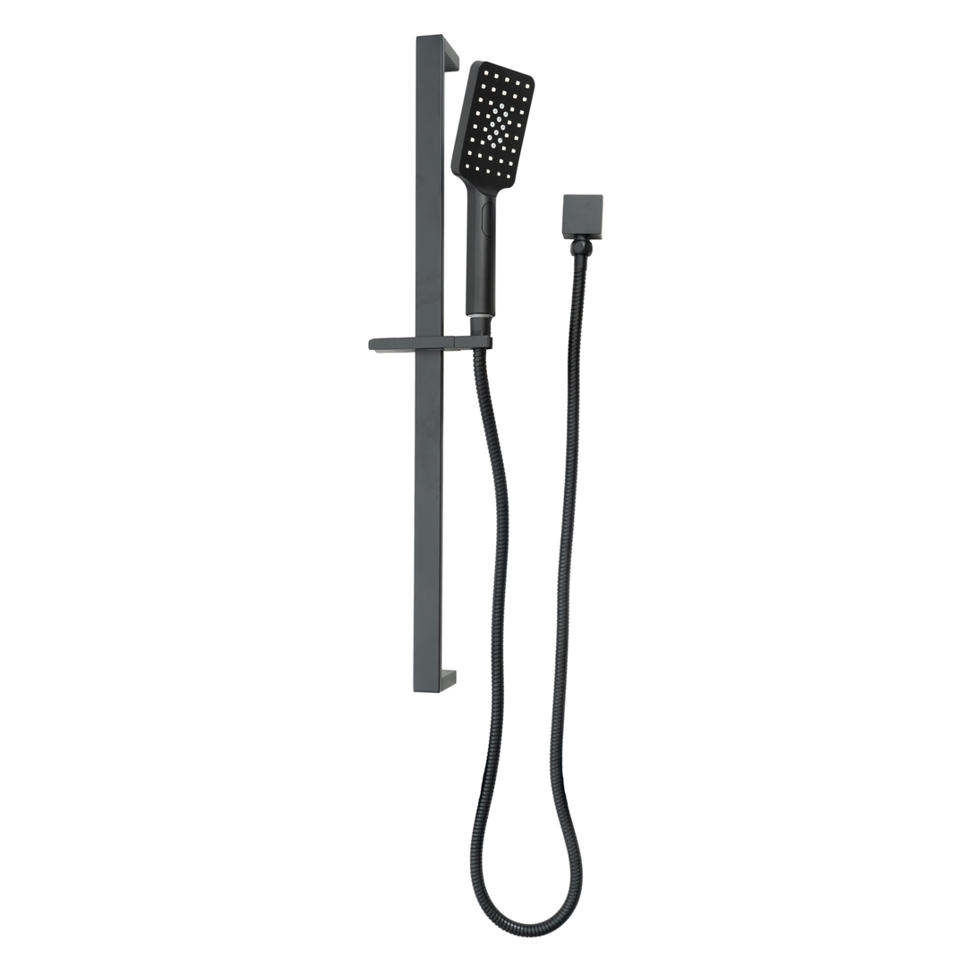 Aspire Midnight Rail Shower Square Matte Black