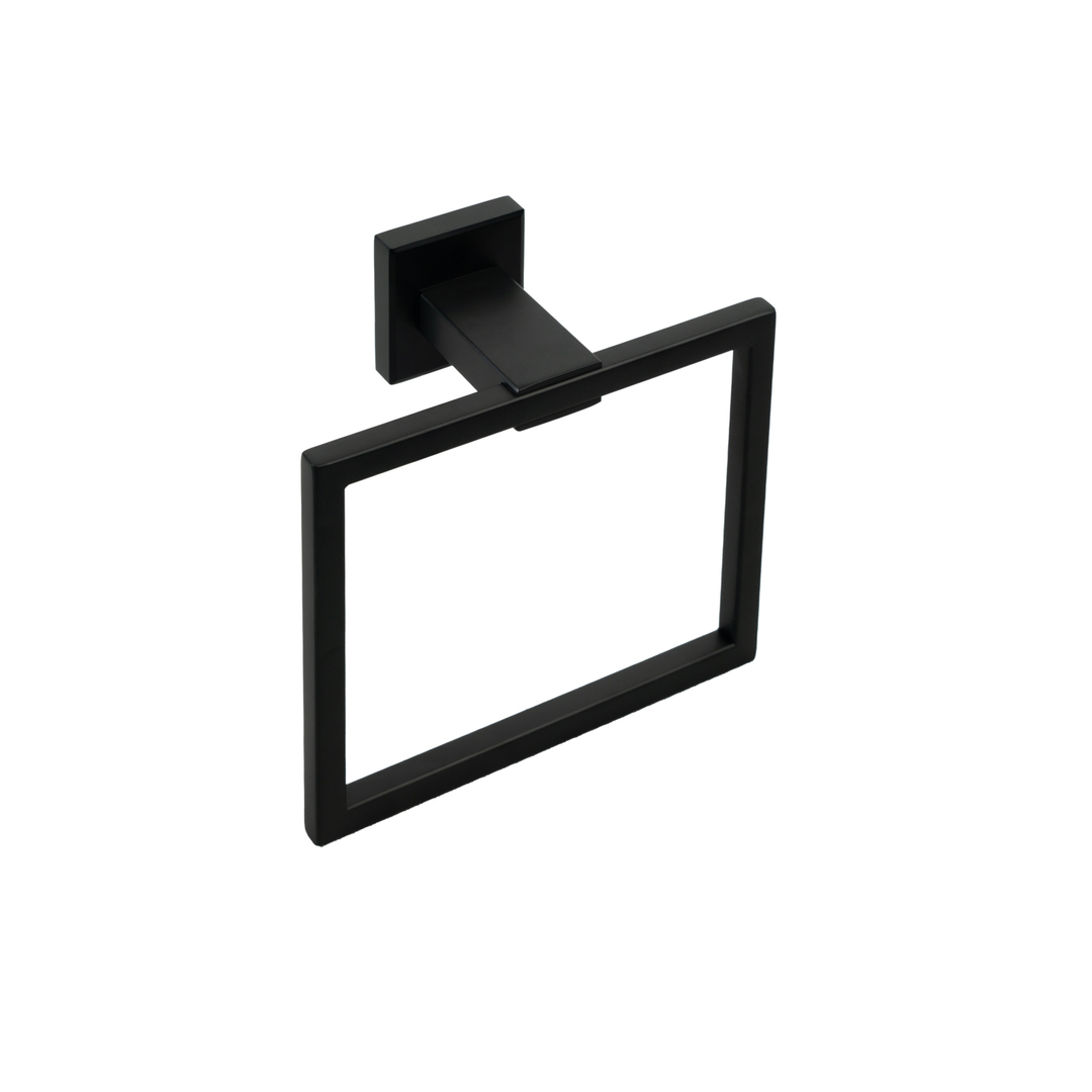 Aspire Midnight Towel Ring Matte Black