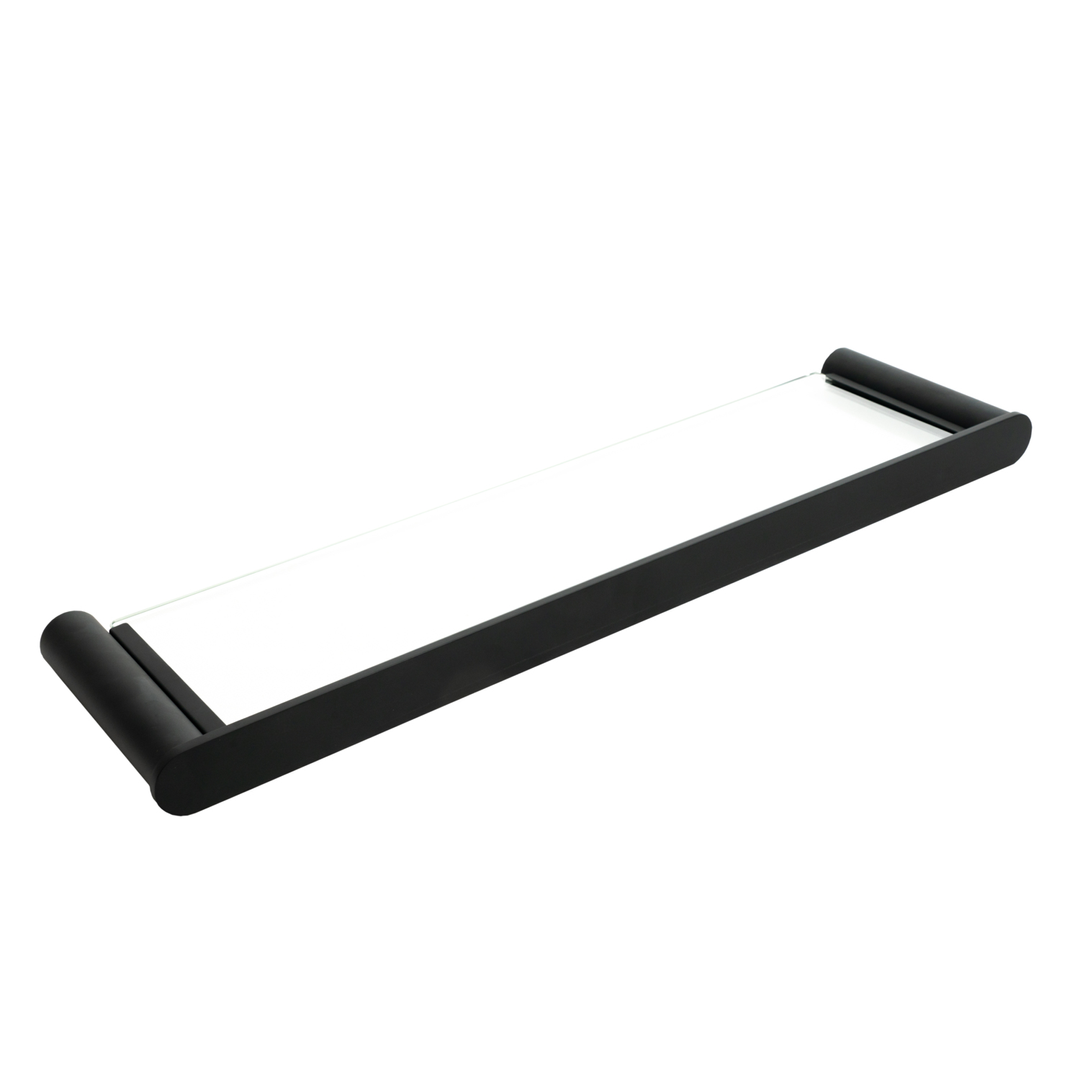 Aspire Midnight Glass Shelf Matte Black