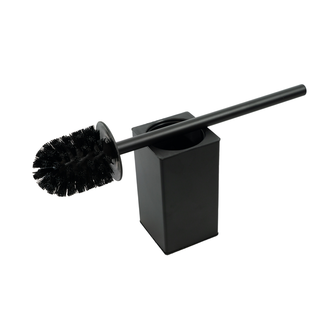 Aspire Midnight Toilet Brush & Holder Square Matte Black