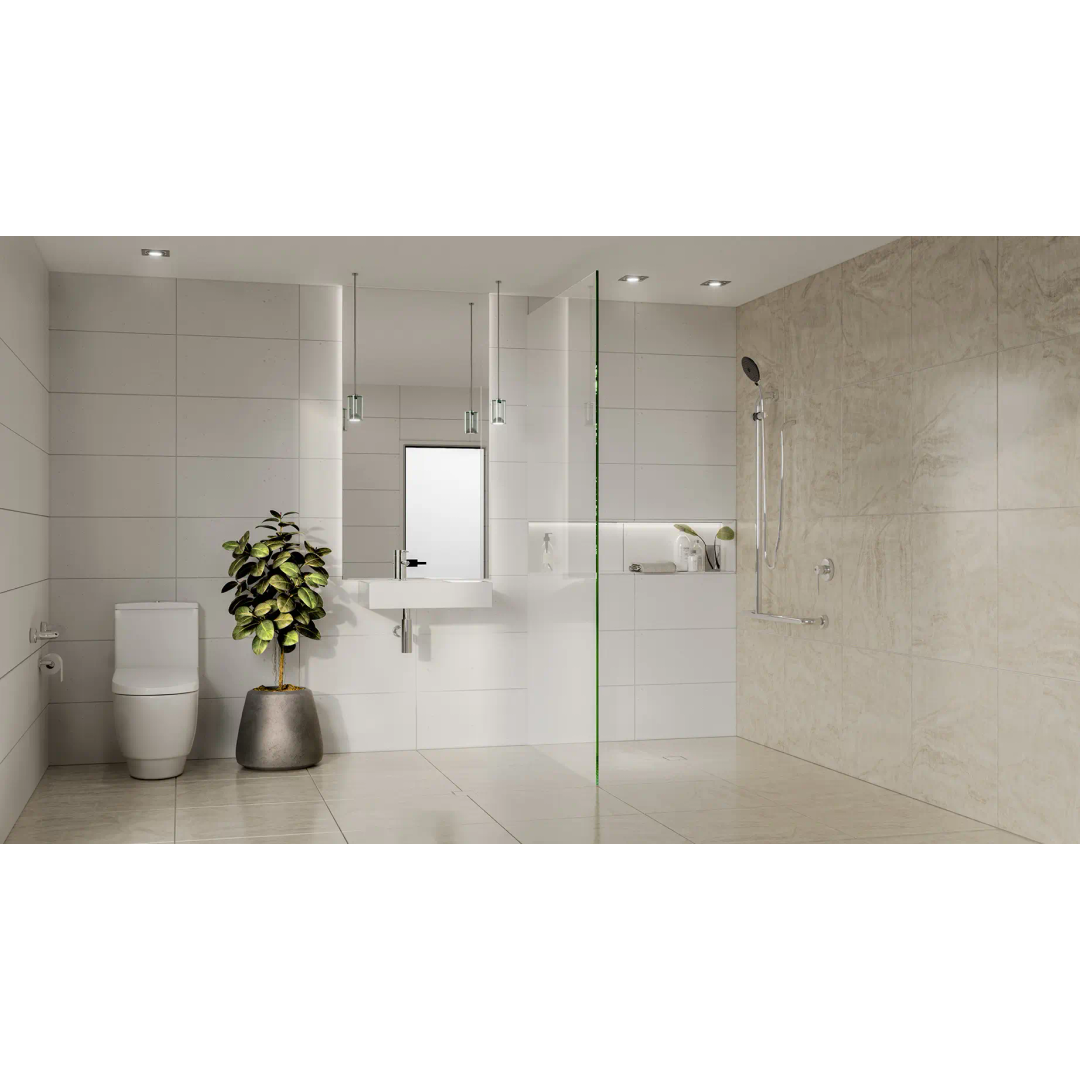 Johnson Suisse Quado Shelf Basin Lh 605X420Mm 0 Taphole Overflow Pw1 Jbsq860L0Pw1
