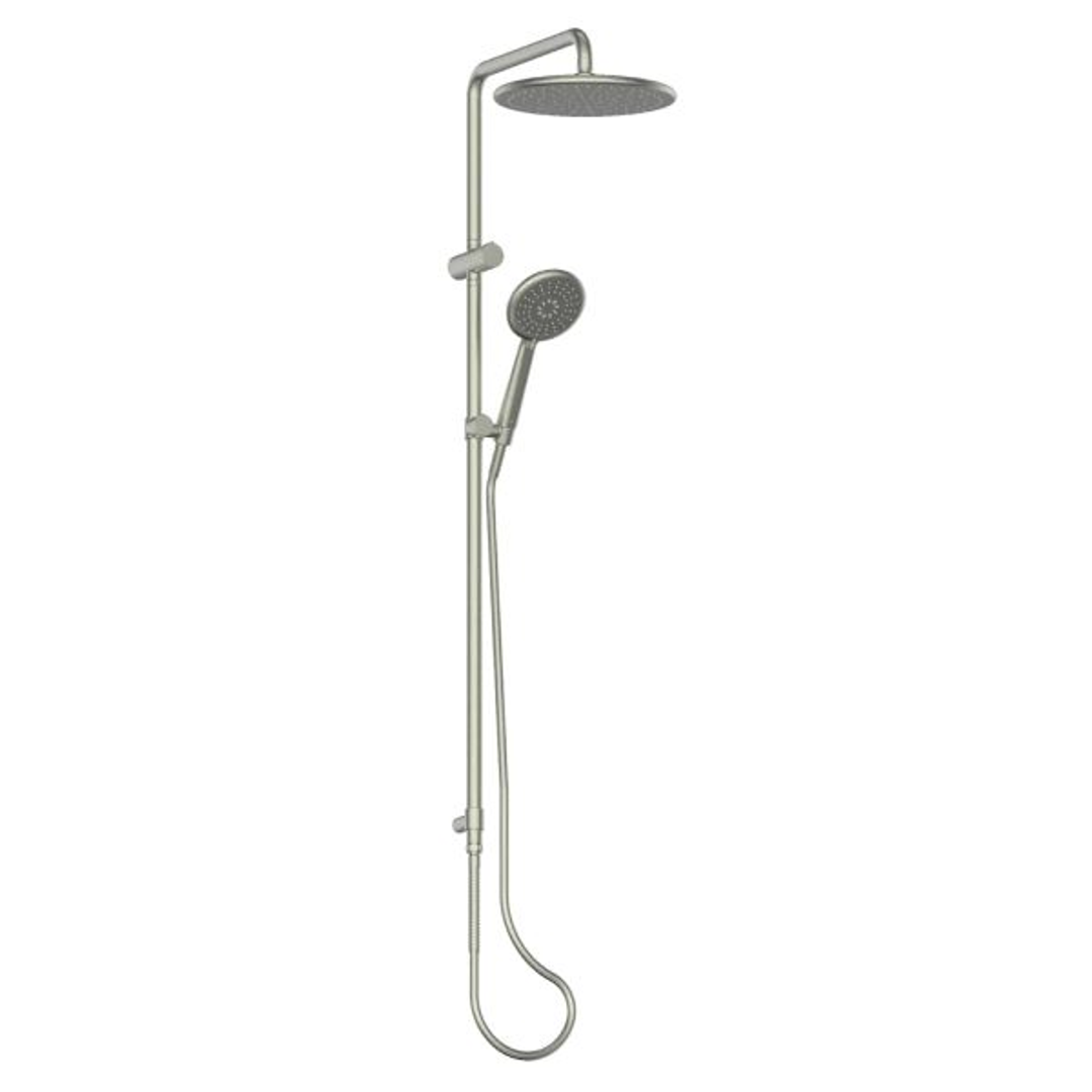 GREENS ROCCO TWIN RAIL SHOWER BRUSHED NICKEL