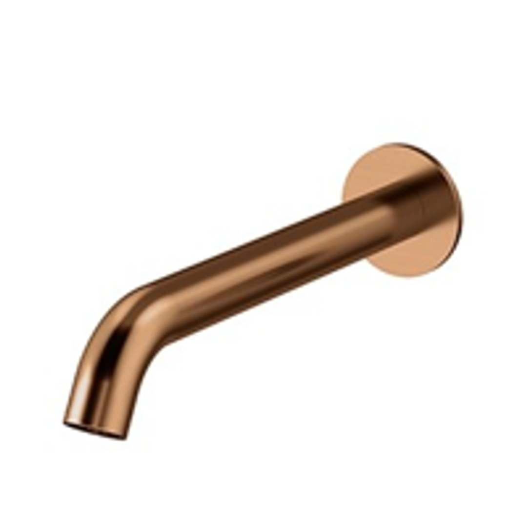 Axus Round 220Mm Wall Mounted Spout Brushed Rose Gold Pvd