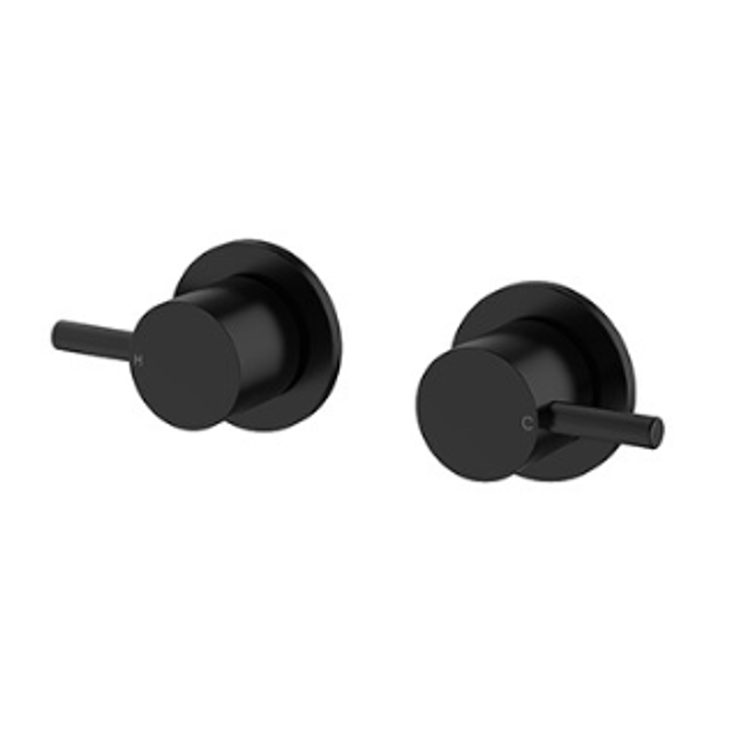 Streamline Axus Pin Wall Tap Set Matte Black