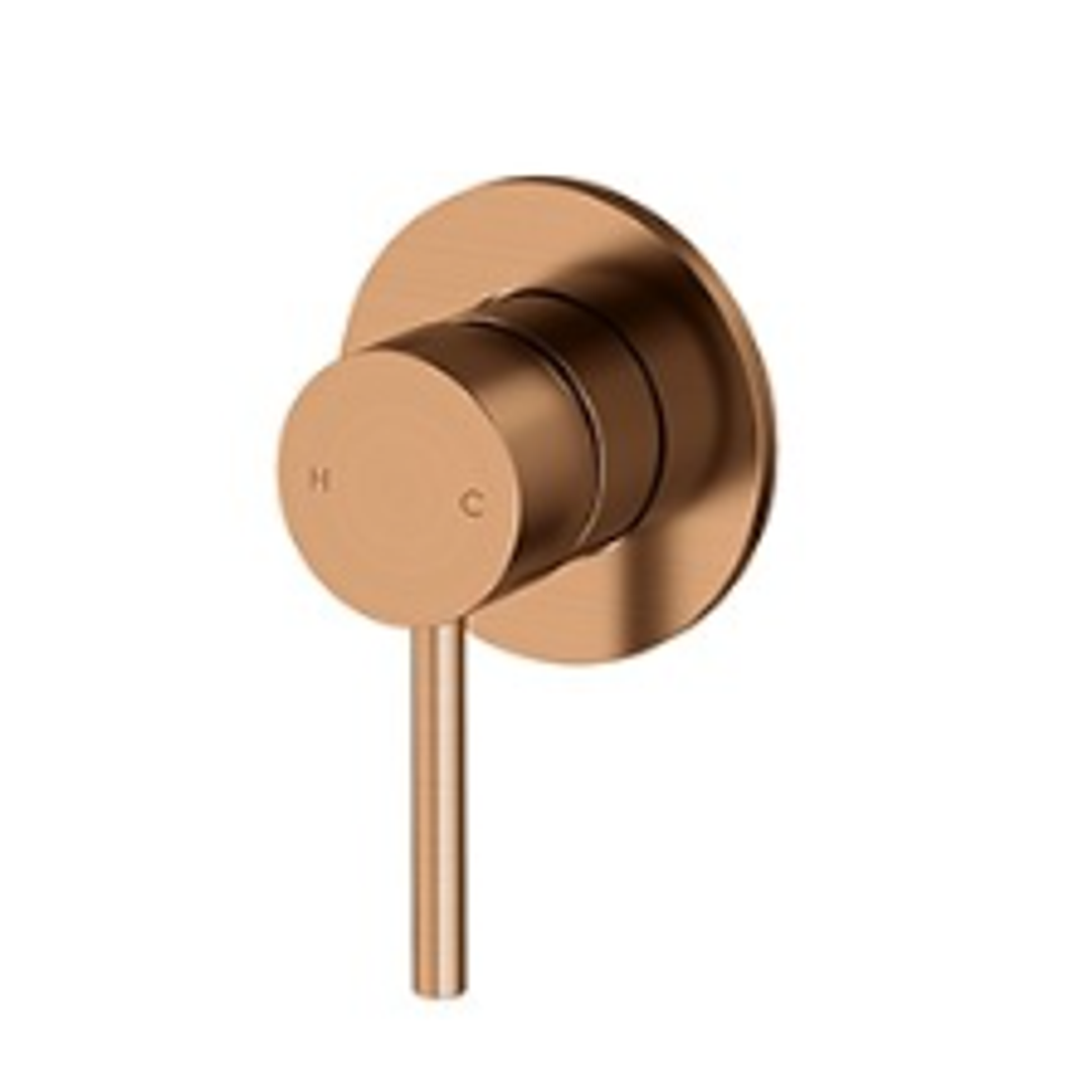 Streamline Axus Pin Lever Bath/Shower Mixer Brushed Rose Gold *External Only*