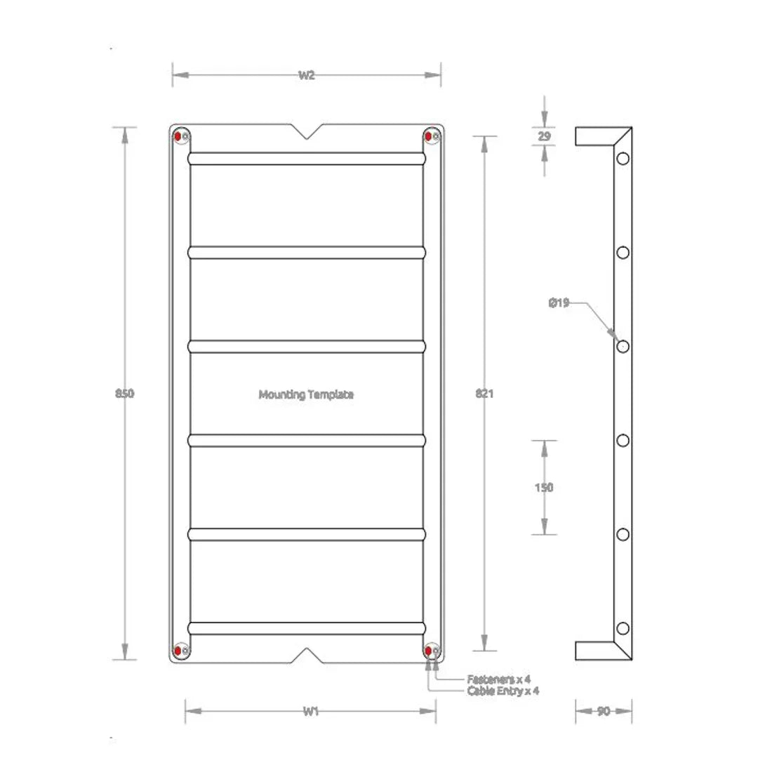 Abask 6 Heated Ladder-85 X 90Cm In Mirror Ss(Avenir P#:Tlh2-85X90 Ms) - Burdens Plumbing