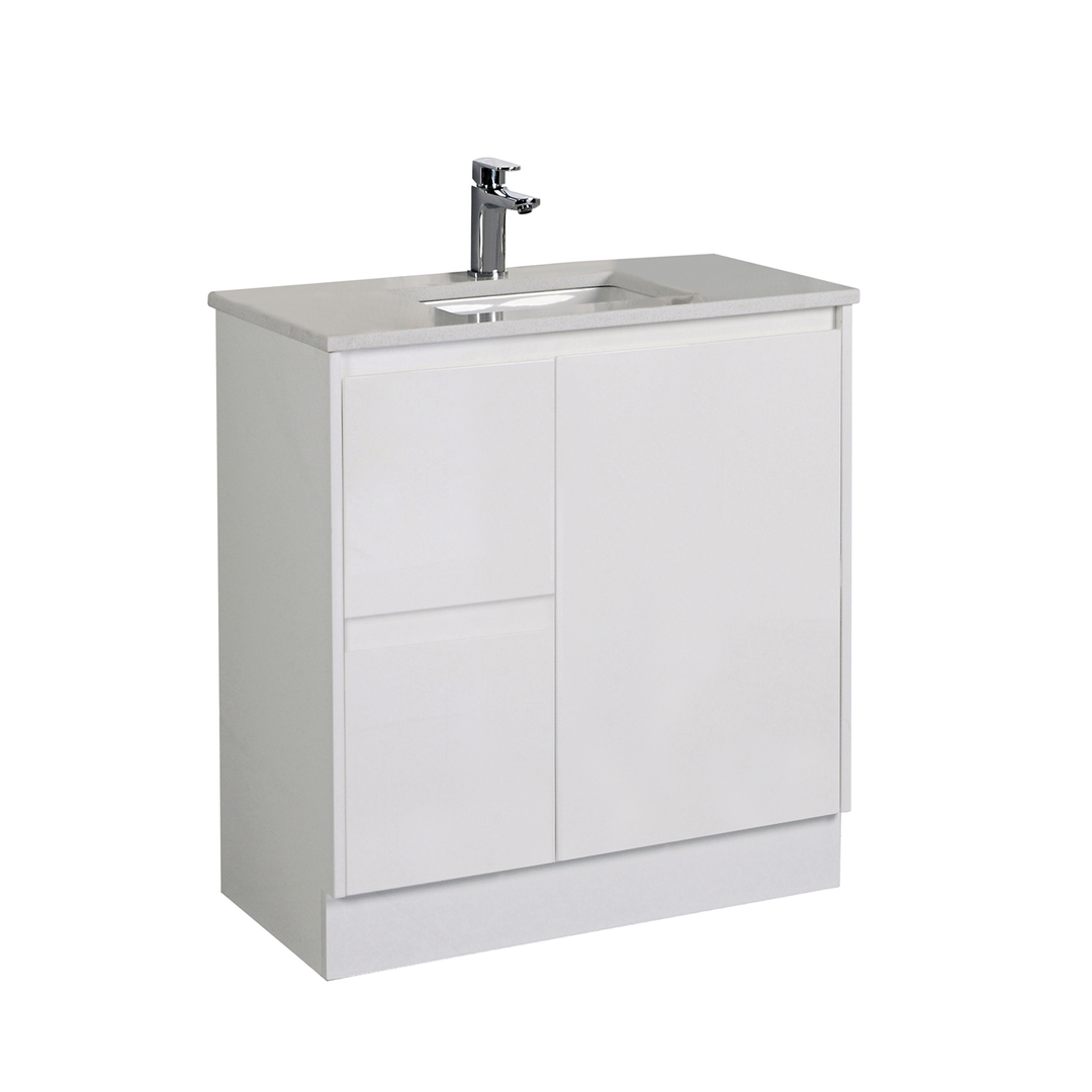 Aulic Alice Finger Pull Cabinet 750L With Cato Flat Stone Top