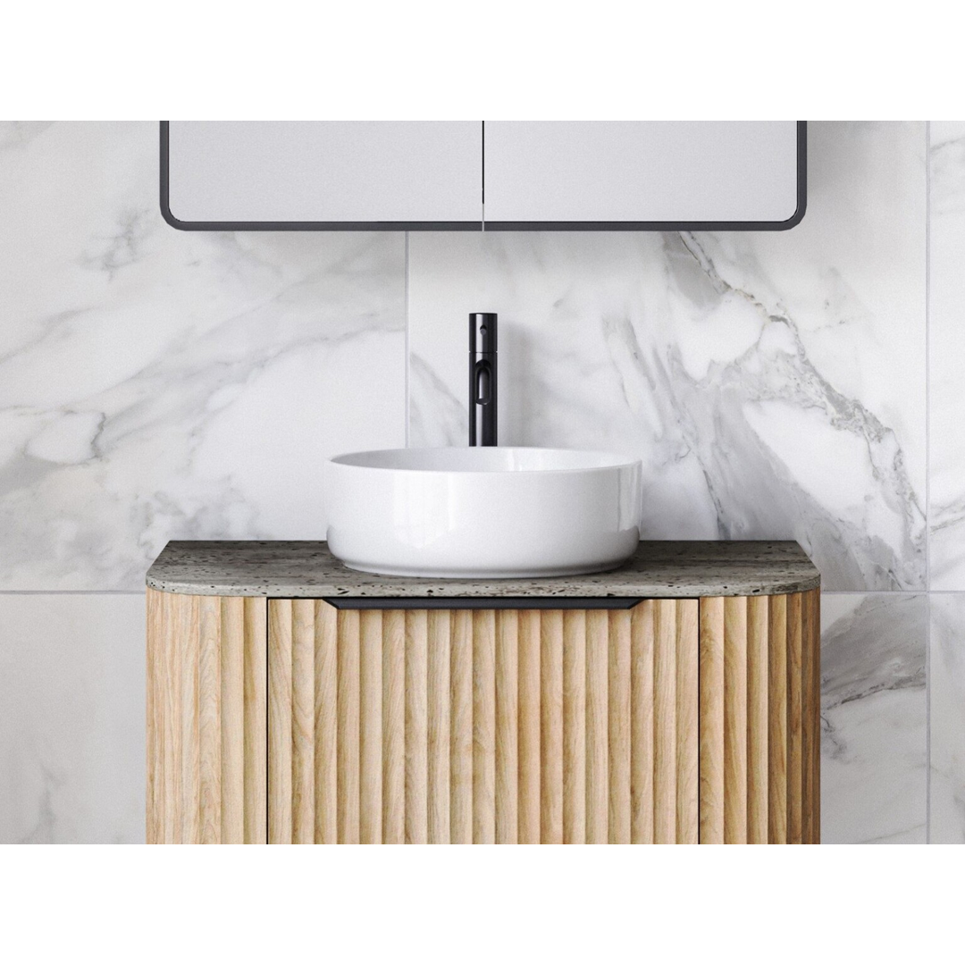 Timberline Allure Above Counter Ceramic Basin Gloss White