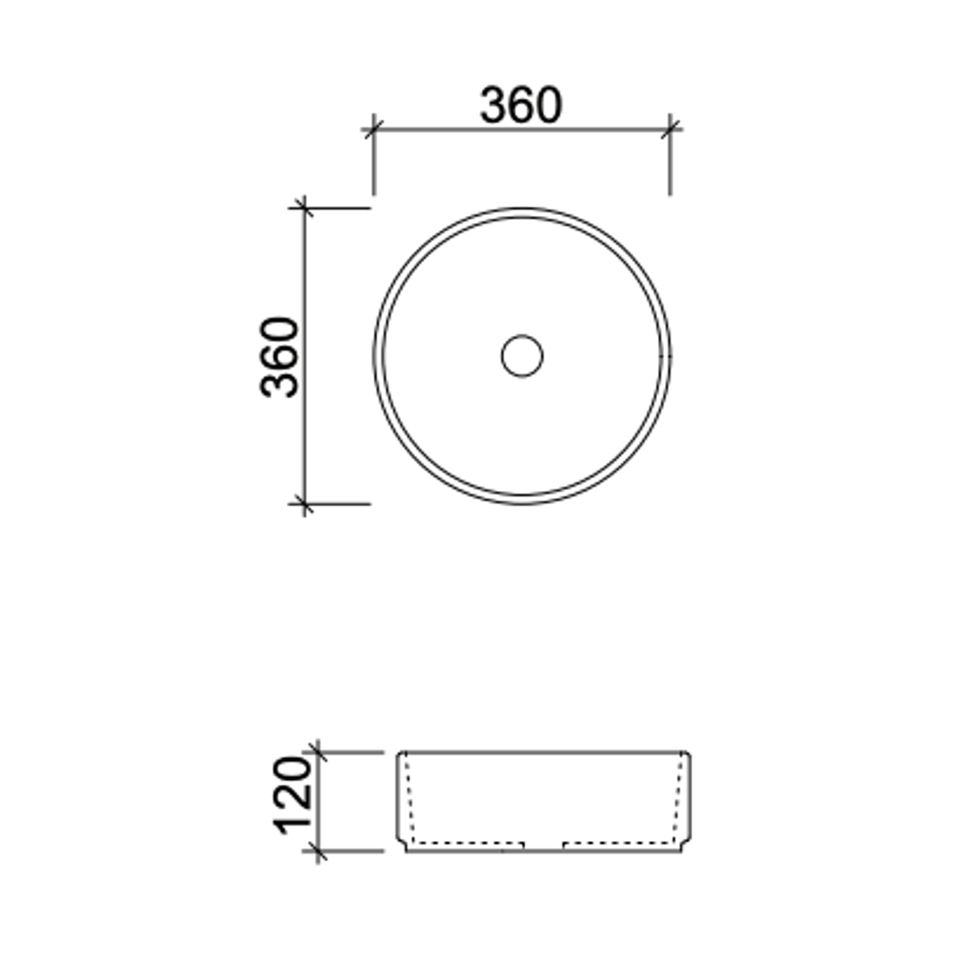 Timberline Diamond Above Counter Basin White Gloss