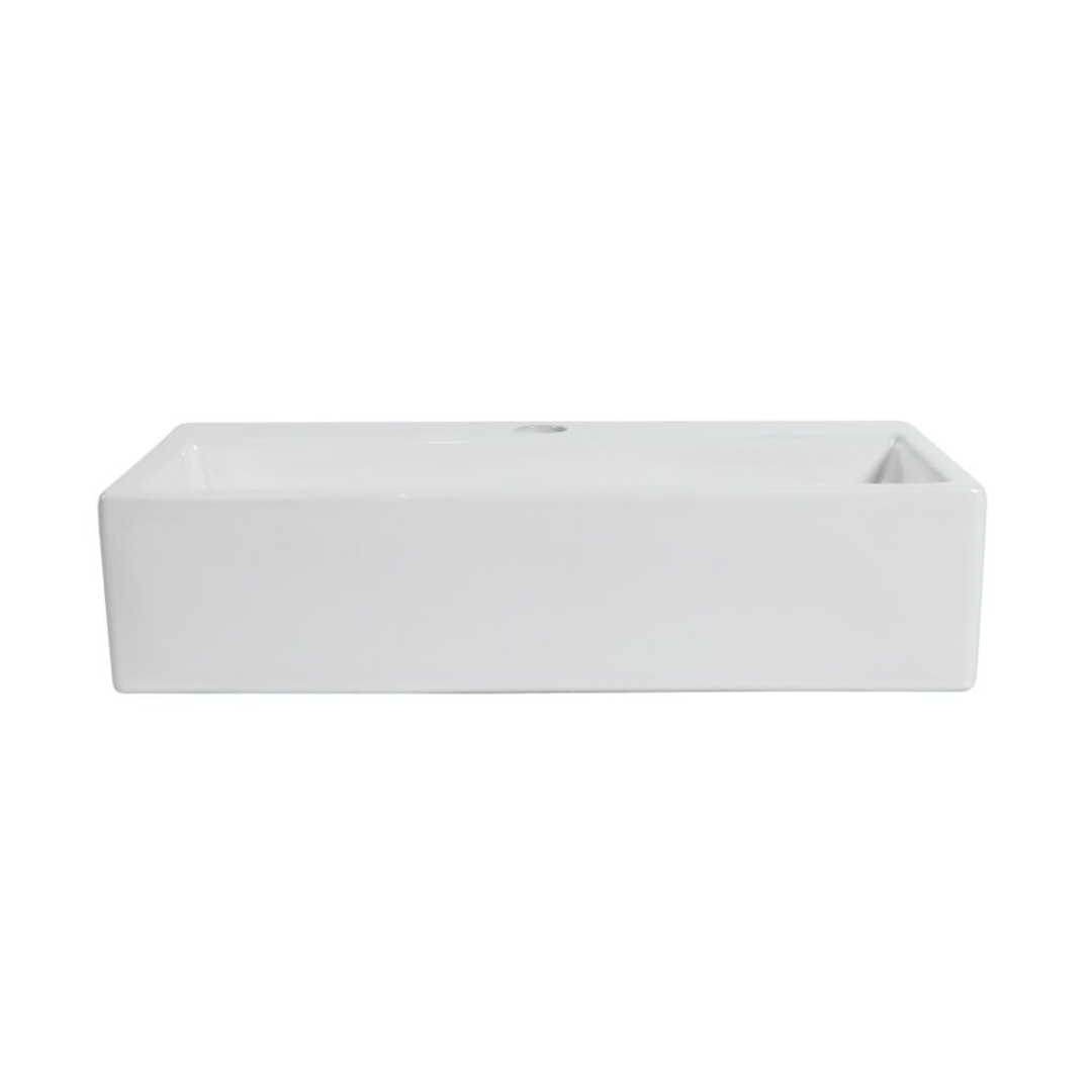 Zumi Appeso Basin 520X360X120Mm Gloss White With 40Mm Gloss White Pop Up Waste & Adaptor
