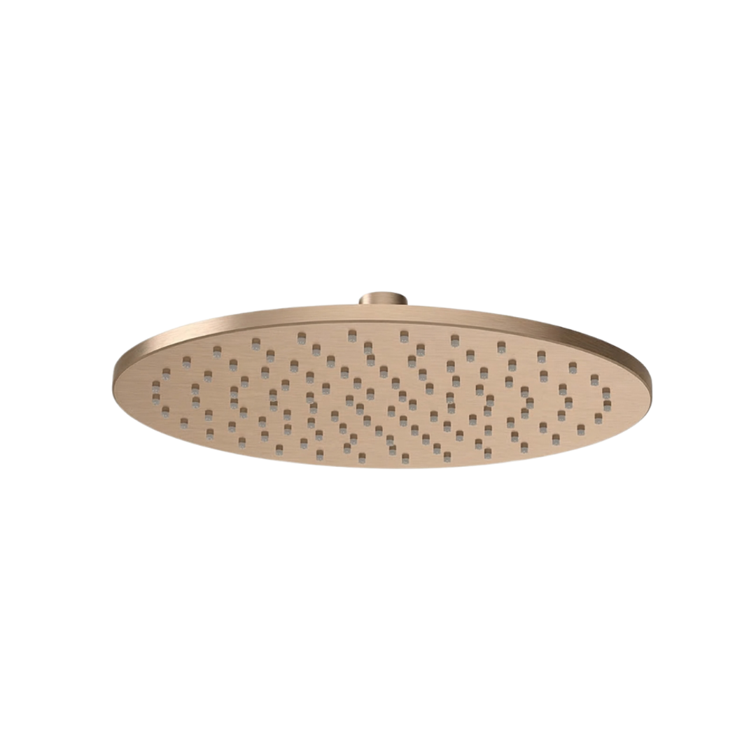 Streamline Arcisan Round Brass Shower Head 250Mm Brushed Rose Gold