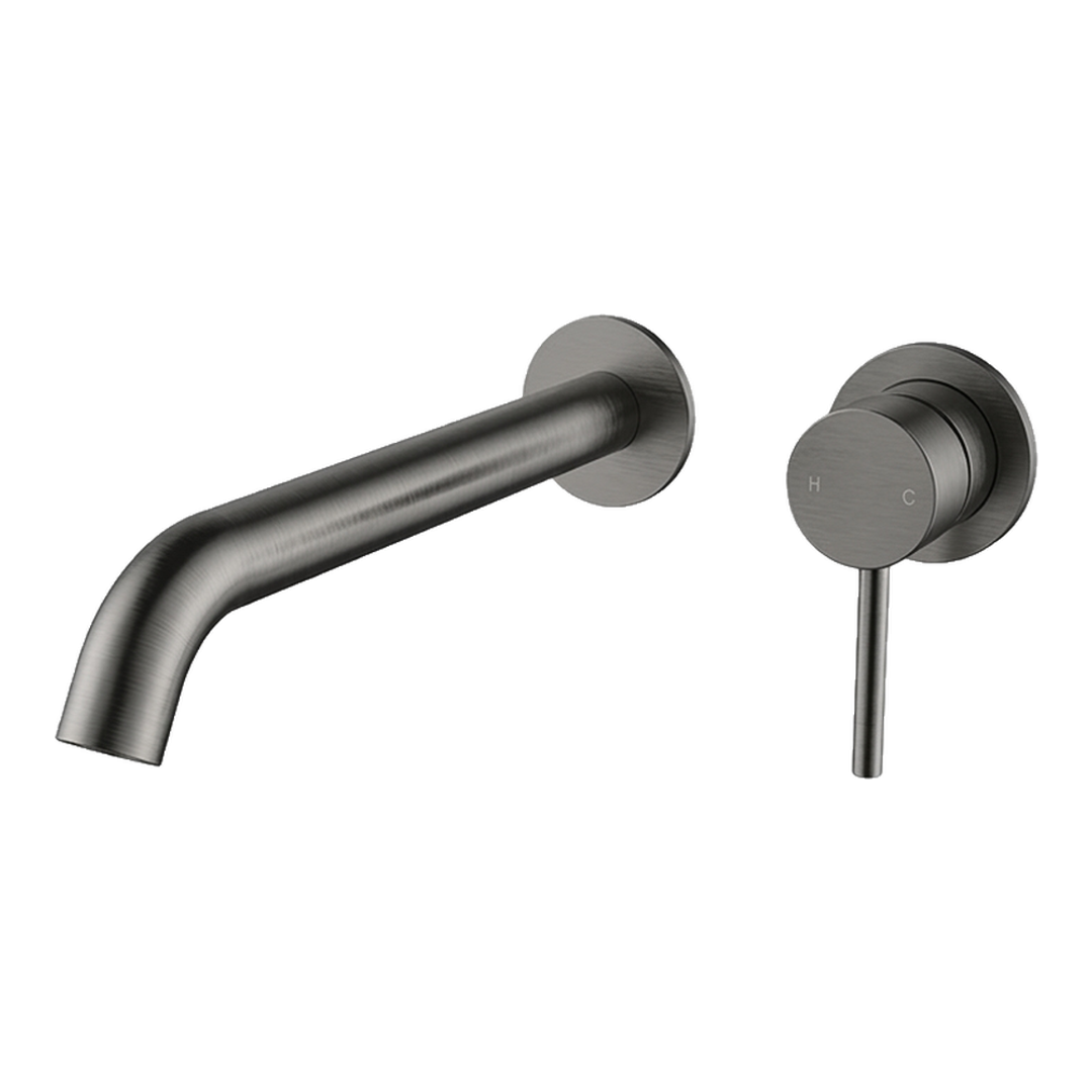 Streamline Axus Ext Part Pin Wall Mount 220Mm Spout Basin Mixer Dark Bronze Pvd