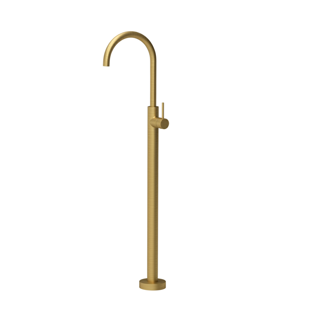 STREAMLINE EXT. PART PIN FREE STANDING BATH MIXER_BRUSHED BRASS PVD